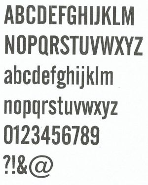 Holzbuchstaben Modell ALTERNATE GOTHIC