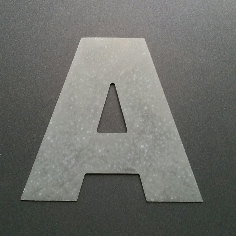 Buchstabe Zinkschild ARIAL BLACK