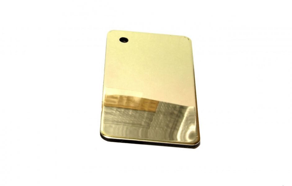 Lettre en alu composite miroir or