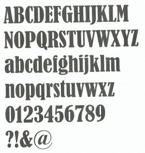 PVC-Plastikbuchstabe BERNARD CONDENSED