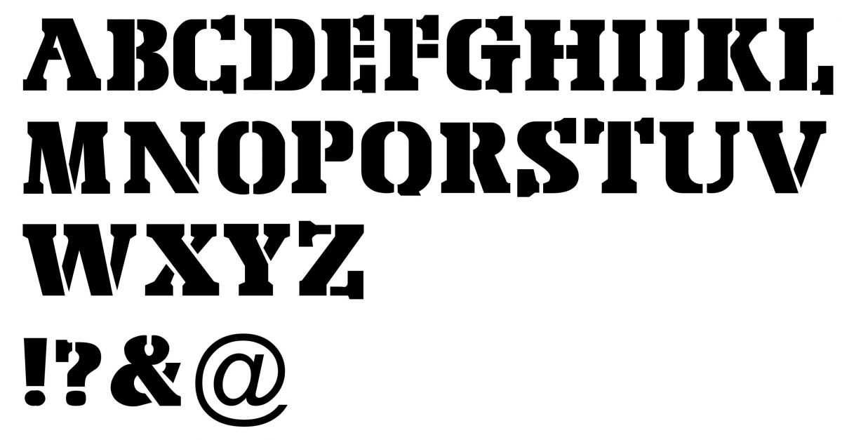 Schablone Buchstabe STENCIL EXPORT