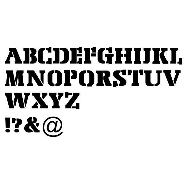 Schablone Buchstabe STENCIL EXPORT