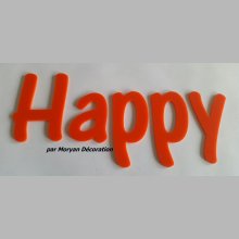 Deko-Brief Happy aus Plexiglas , Höhe 20 cm