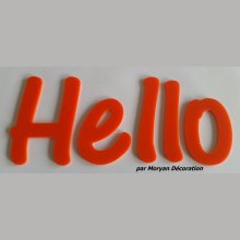 Deko-Brief Hello aus Plexiglas , Höhe 20 cm