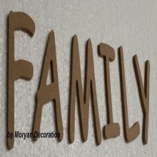 Dekorativer Holzbuchstabe FAMILY