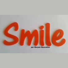 Deko-Brief Smile aus Plexiglas, Höhe 20 cm