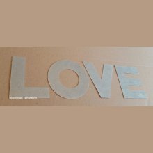 Deko-Buchstabe aus Zink LOVE 20 cm